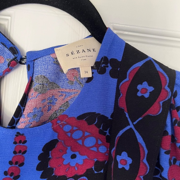 Sezane Lulla Blouse - Atla blue, size 4 - Picture 3 of 5